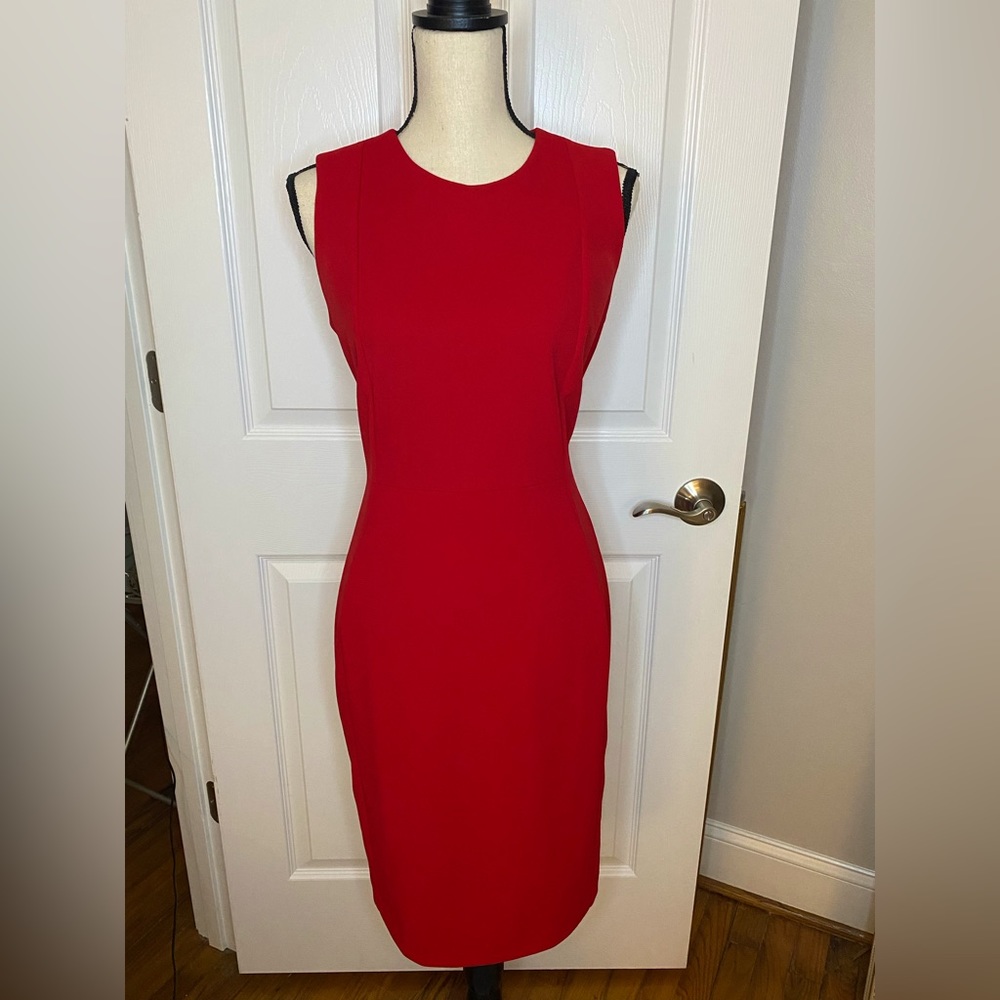Calvin Klein Red Sheath Dress